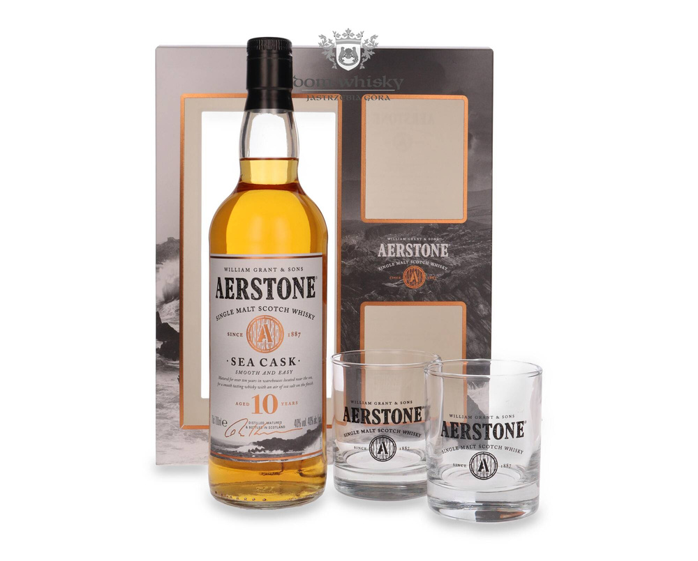 Aerstone Sea Cask 10 years + 2 glasses / 40% / 0.7l