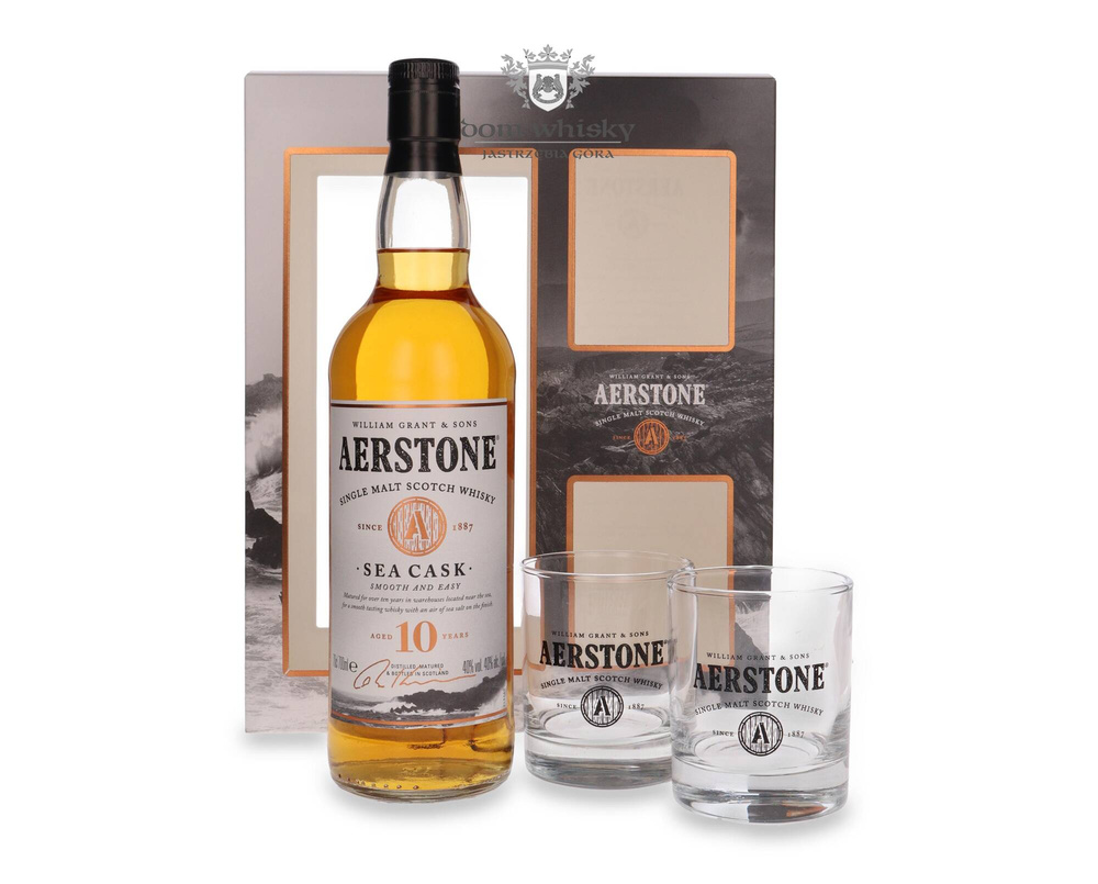 Aerstone Sea Cask 10-letni + 2 szklanki / 40% / 0,7l