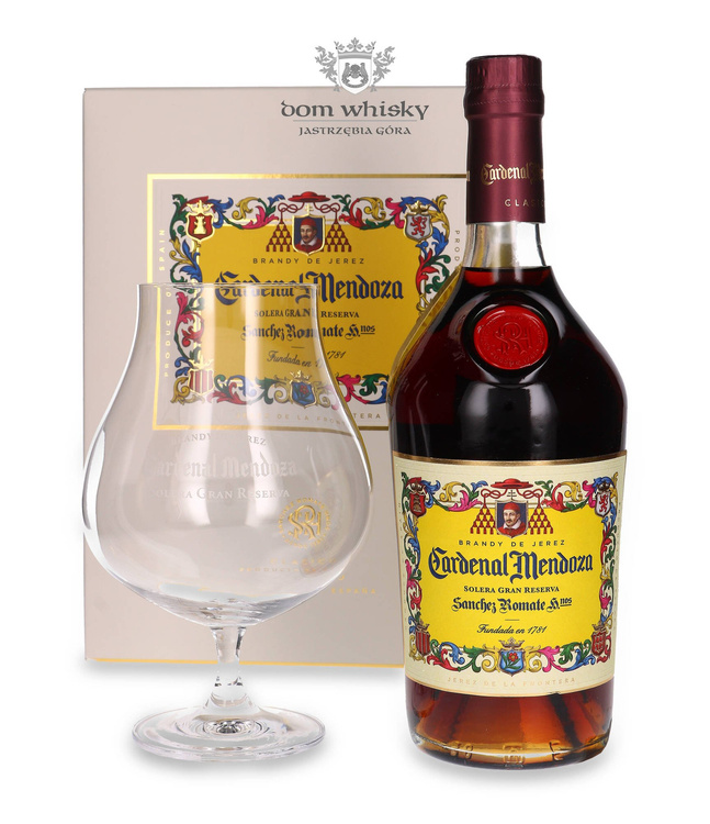 Cardenal Mendoza Clásico, Brandy de Jerez with a Branded Glass / 40% / 0,7l