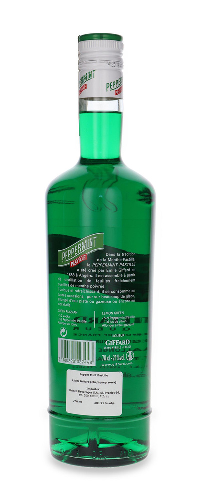 Giffard Pepper Mint Pastille (Peppermint) bar liqueur / 21% / 0.7l