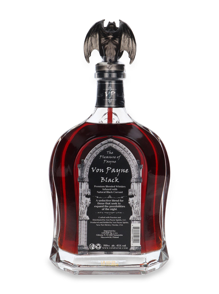 Von Payne Black Premium Blended Whisky Infused With Natural Black Currant / 45% / 0,7l