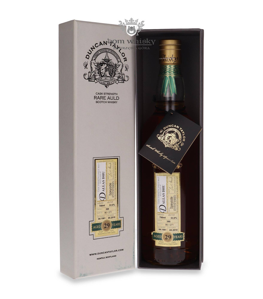 Dallas Dhu 29-year-old (D.1981 B.2010) Rare Auld Duncan Taylor / 53% / 0.7l