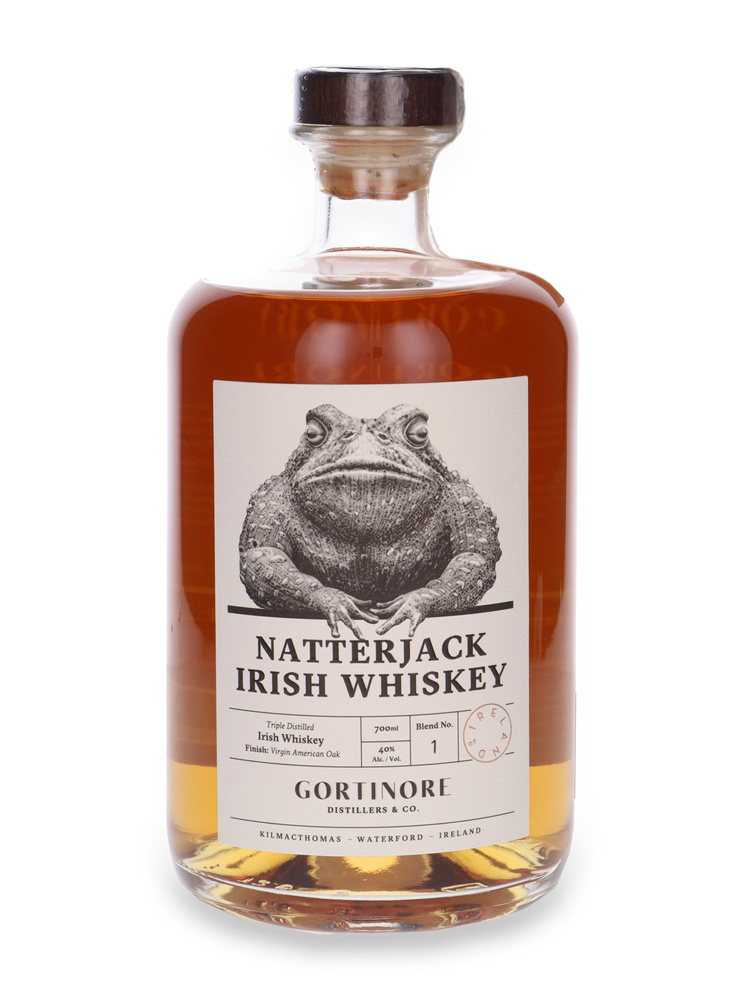 Natterjack Irish Whiskey ze szklanką / 40%/ 0,7l