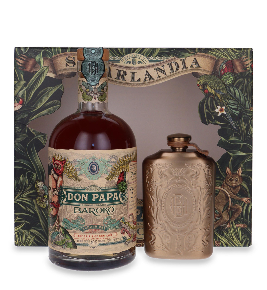 Don Papa Baroko Rum Philipines + piersiówka / 40% / 0,7l
