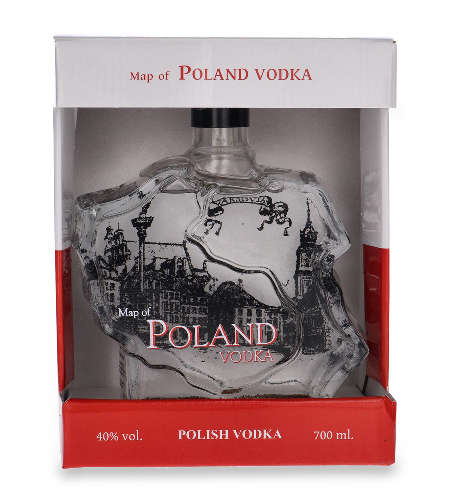 Wódka Map of Poland Vodka- Warszawa / 40% / 0,7l
