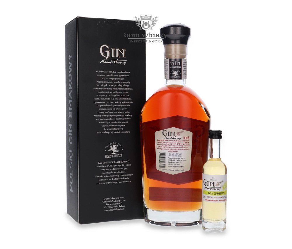 Polish Gin Manufakturowy Dogwood + miniature / 40% / 0.7l