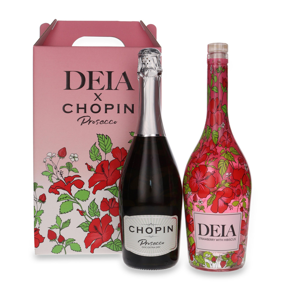 Zestaw Deia Strawberry & Hibiscus Likier + Chopin Prosecco DOC
