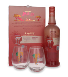 Amarula Raspberry Cream Liqueur + 2 glasses / 15.5% / 0.7l