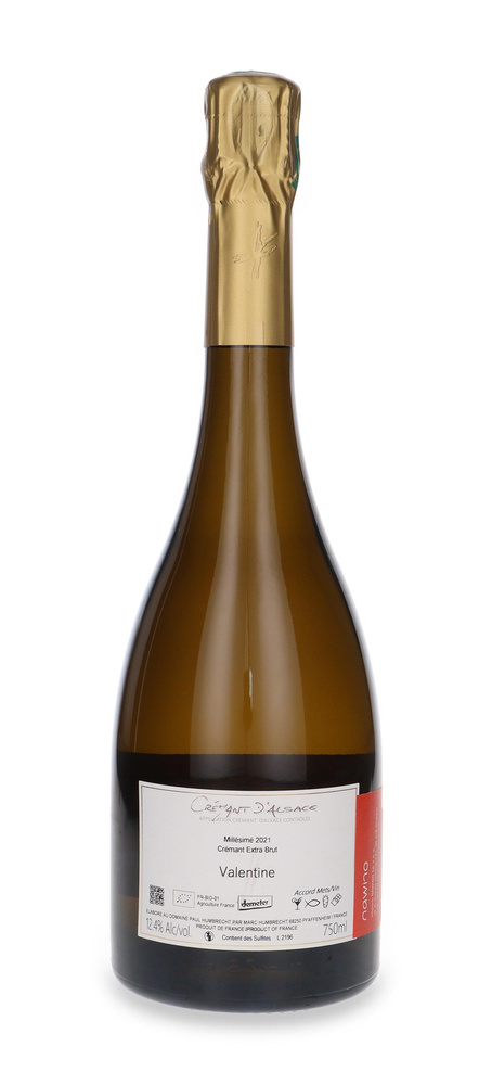 Cremant d'Alsace Valentine Millesime 2021 Extra Brut / 12,4%/ 0,75l