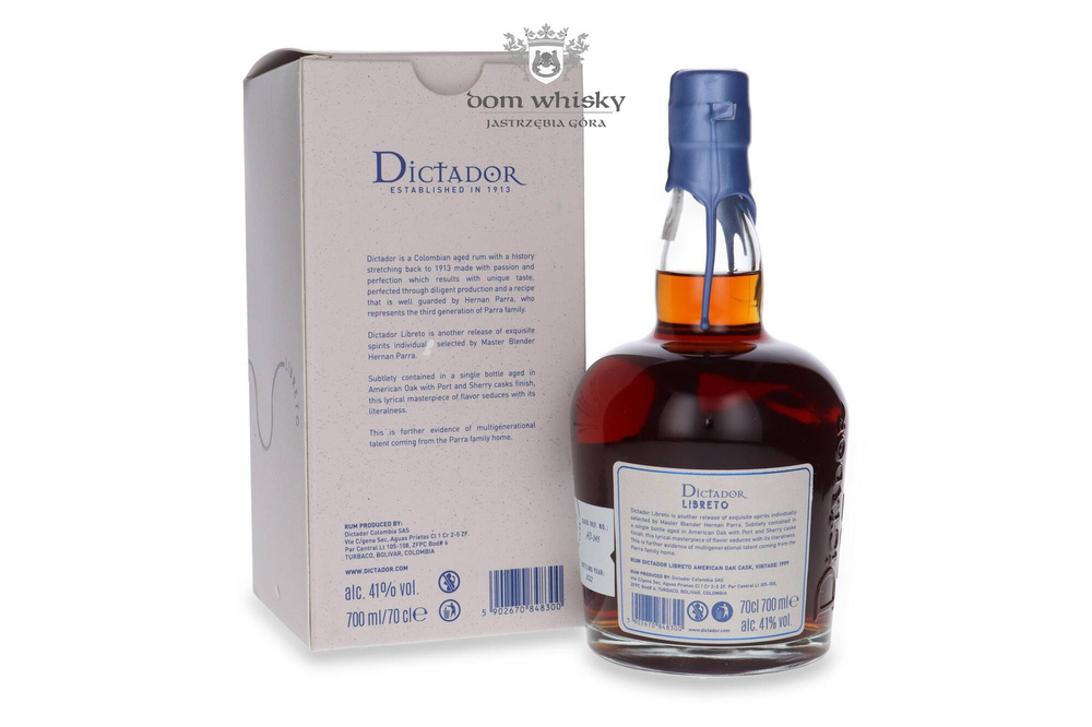 Dictador Libreto Vintage 1999, 23 year old / 41% / 0.7l