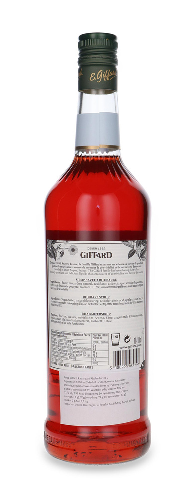 Syrop Giffard Rabarbar (Rhubarb) 1,0L