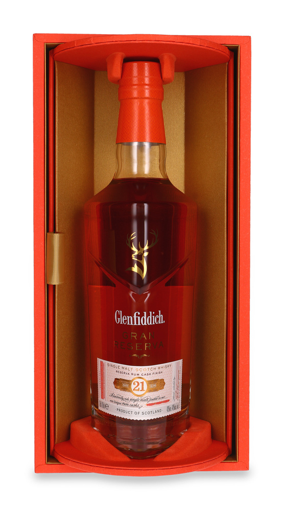Glenfiddich 21-letni Gran Reserva Rum Cask Finish /uszkodzone opakowanie / 40% / 0,7l