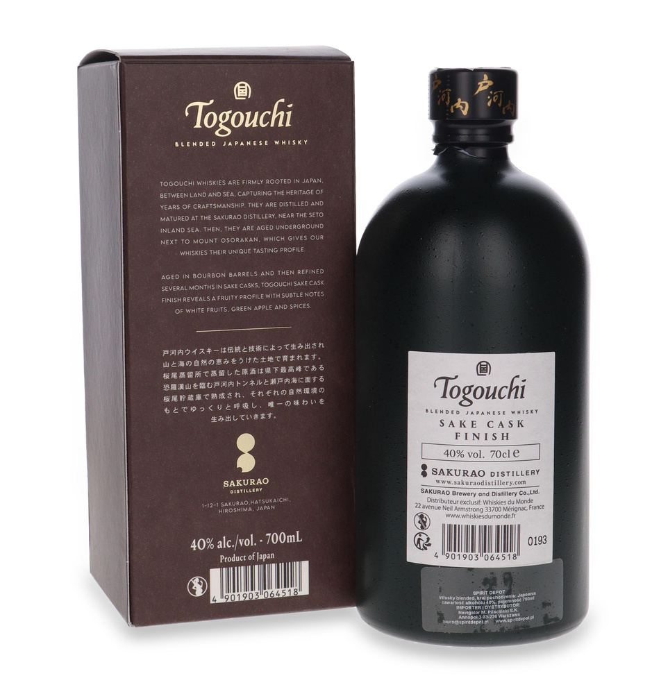 Togouchi Sake Cask Finish / 40%/ 0.7l