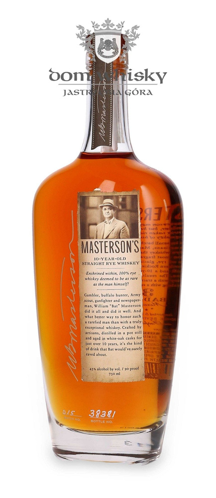 Masterson's 10-year-old Straight Rye Whiskey / 45% / 0.75l