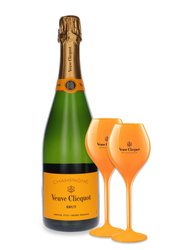 Szampan Veuve Clicquot Yellow Label Brut / 12% / 0,75l + kieliszek Veuve Clicquot