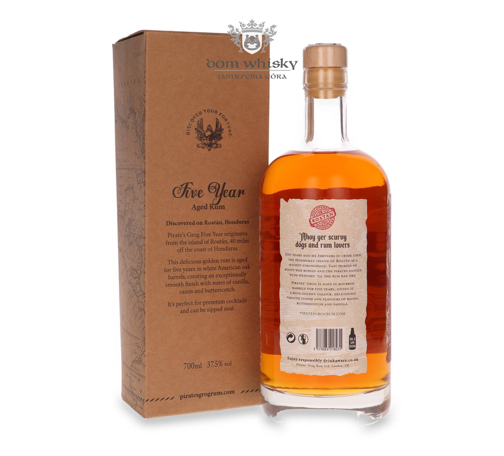 Pirates Grog 5 Year Old Rum Straight From The Barrel/ carton/ 37.5% / 0.7l