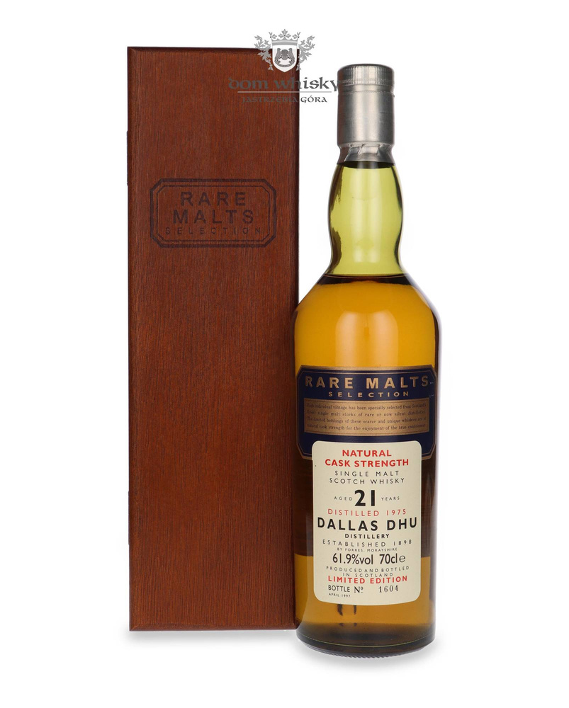 Dallas Dhu 21-letni(D1975,B.1997)Rare Malts/Wooden box/ 61,9% / 0,7l