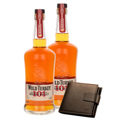Zestaw 2x Wild Turkey 101 Kentucky Straight Bourbon / 50,5%/ 0,7l + portfel Ochnik