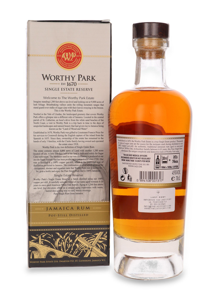 Rum Worthy Park (Jamaica) / 45% / 0,7l