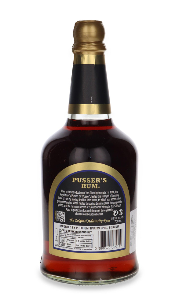 Pusser's Rum British Navy Gunpowder Proof / 54,5% / 0,7l