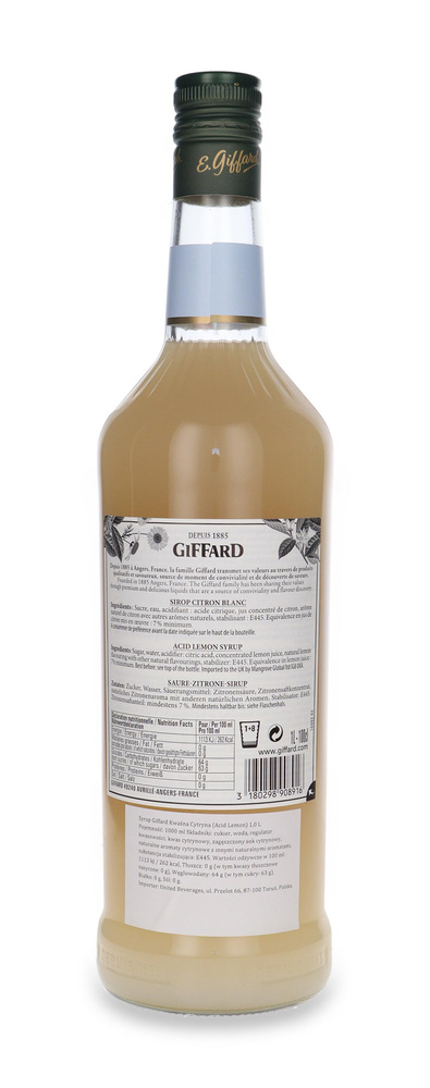 Syrop Giffard Kwaśna Cytryna (Acid Lemon) 1,0L