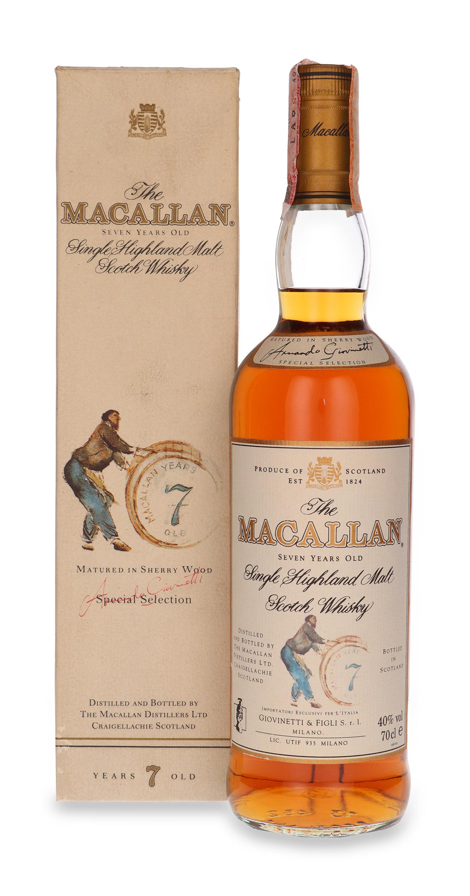 Macallan 7 Year Old Armando Giovinetti 40% 0.7l Single Malt Scotch