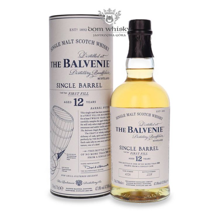 Balvenie 12-letni Single Barrel First Fill, Cask # 4528 /47,8%/ 0,7l	