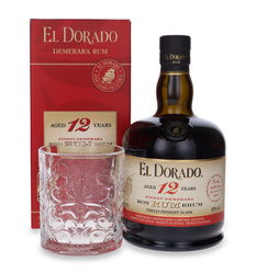El Dorado Rum 12-letni + szklanka / 40% / 0,7l