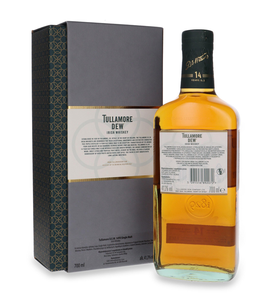 Tullamore DEW 14-letni Single Malt Four Cask Finish / 41,3%/ 0,7l		