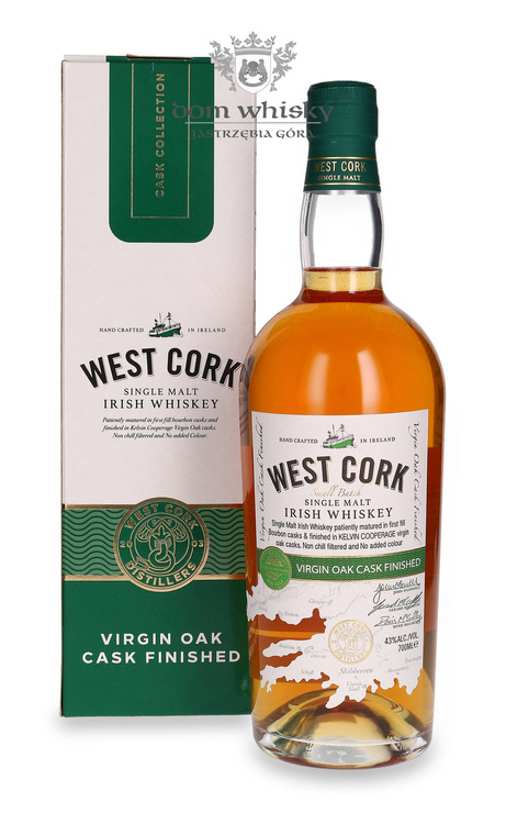 West Cork Single Malt Virgin Oak Cask Finished / karton / 43%/ 0,7l