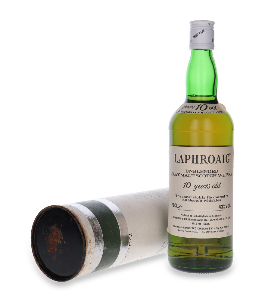 Laphroaig 10-letni Unblended Islay Malt (Bottled 1980s) /43%/0,75l