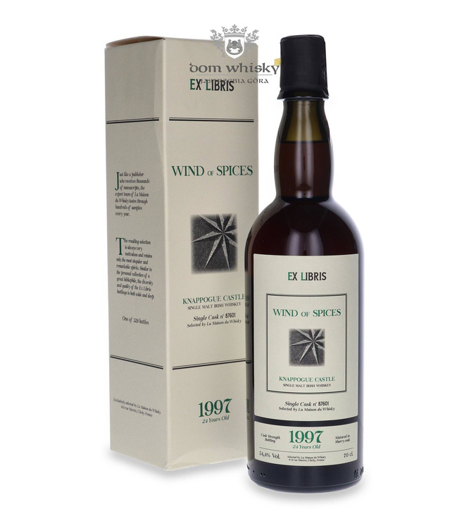 Knappogue Castle 24-letni (Distilled 1997) Wind of Spices, Ex Libris / 54,4%/ 0,7l	 