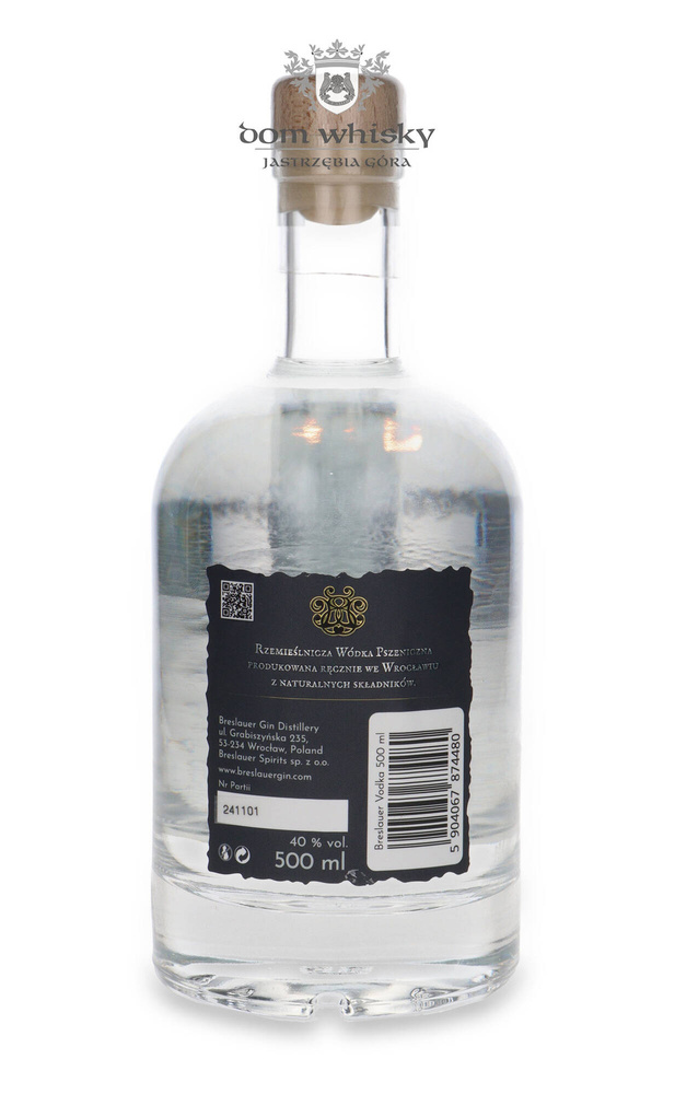 Wódka Breslauer Vodka Czysta Pszeniczna / 40% / 0,5l