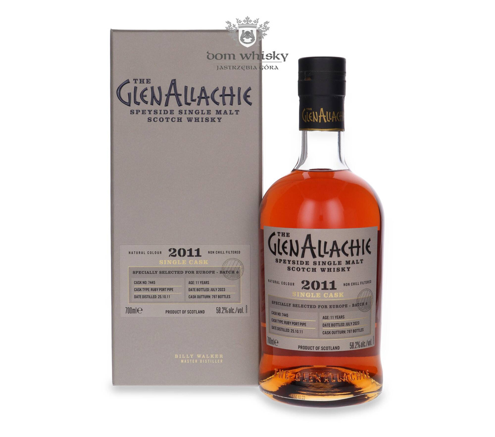 GlenAllachie 2011, 11-letni, Ruby Port Pipe # 7445 / 58,2%/ 0,7l