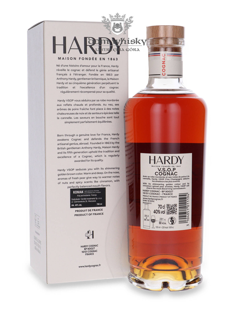 Cognac Hardy V.S.O.P./ 40% / 0,7l