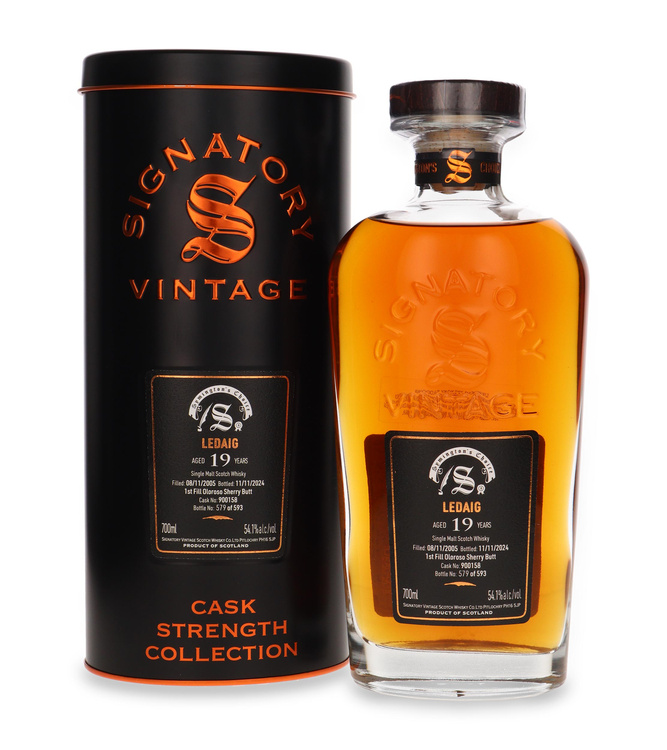 Ledaig 19-letni (D.2005, B.2024) Signatory Vintage / 54,1%/ 0,7l