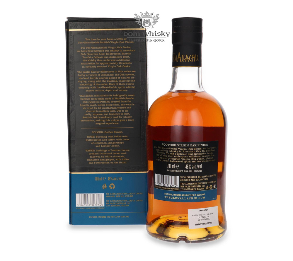 GlenAllachie 8-letni Virgin Oak Series Scottish Oak Finish / 48%/ 0,7l	