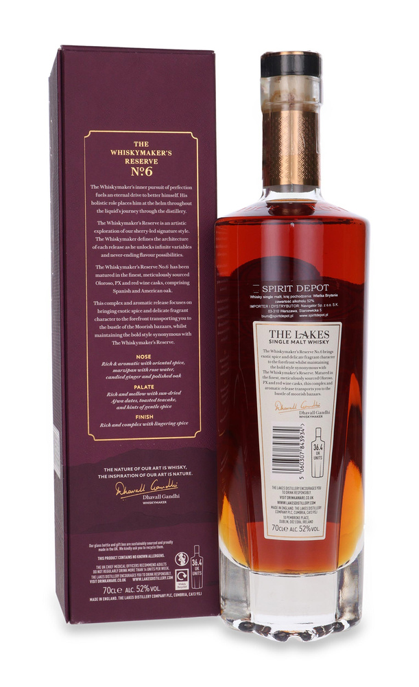 The Lakes Whiskymaker's Reserve No.6 / 52% 0,7l