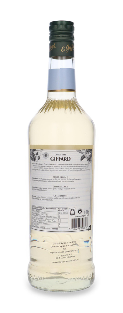 Syrop Giffard Syrop Cukrowy Gomme (Gum) 1,0L
