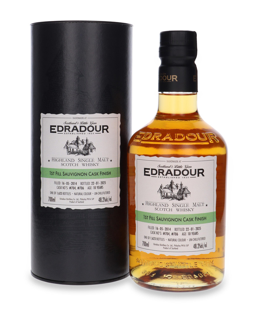 Edradour 10-letni (D.2014, B.2025) 1st Fill Sauvignon Cask Finish / 48,2%/ 0,7l		