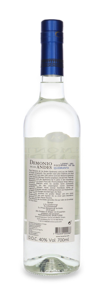 Pisco Demonio Quebranta (Peru) / 40% / 0.7l
