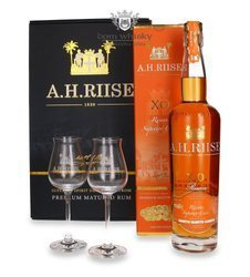 AH Riise XO Reserve Superior Cask Rum + 2 glasses / 40% / 0.7l