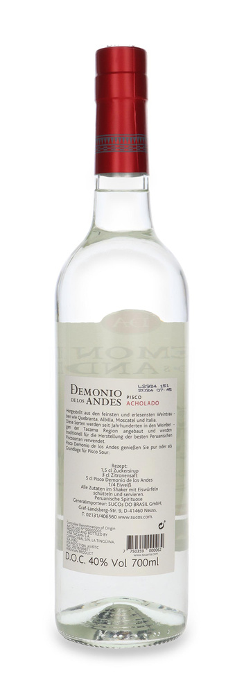 Pisco Demonio Acholado (Peru) / 40% / 0.7l