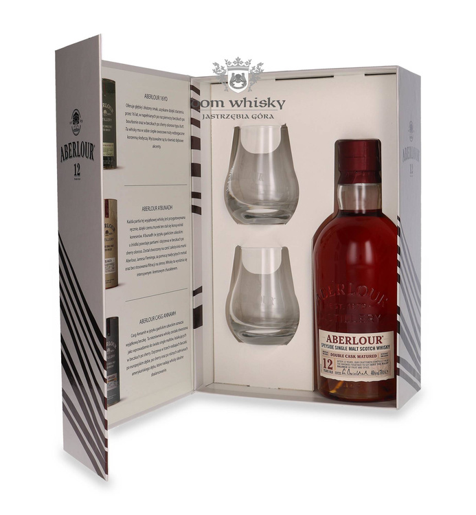 Aberlour 12-letni Double Cask Matured + 2 szklanki / 40% / 0,7l