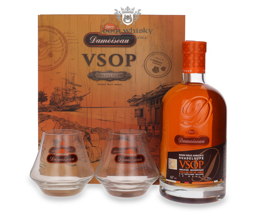 Damoiseau VSOP Vieux Agricole Rum + 2 szklanki / 42% / 0,7l