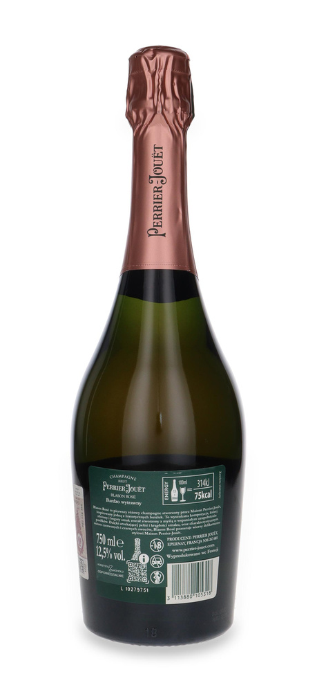Zestaw Szampan Perrier-Jouet Blason Rose / 12,5% / 0,75l + 2 kieliszki