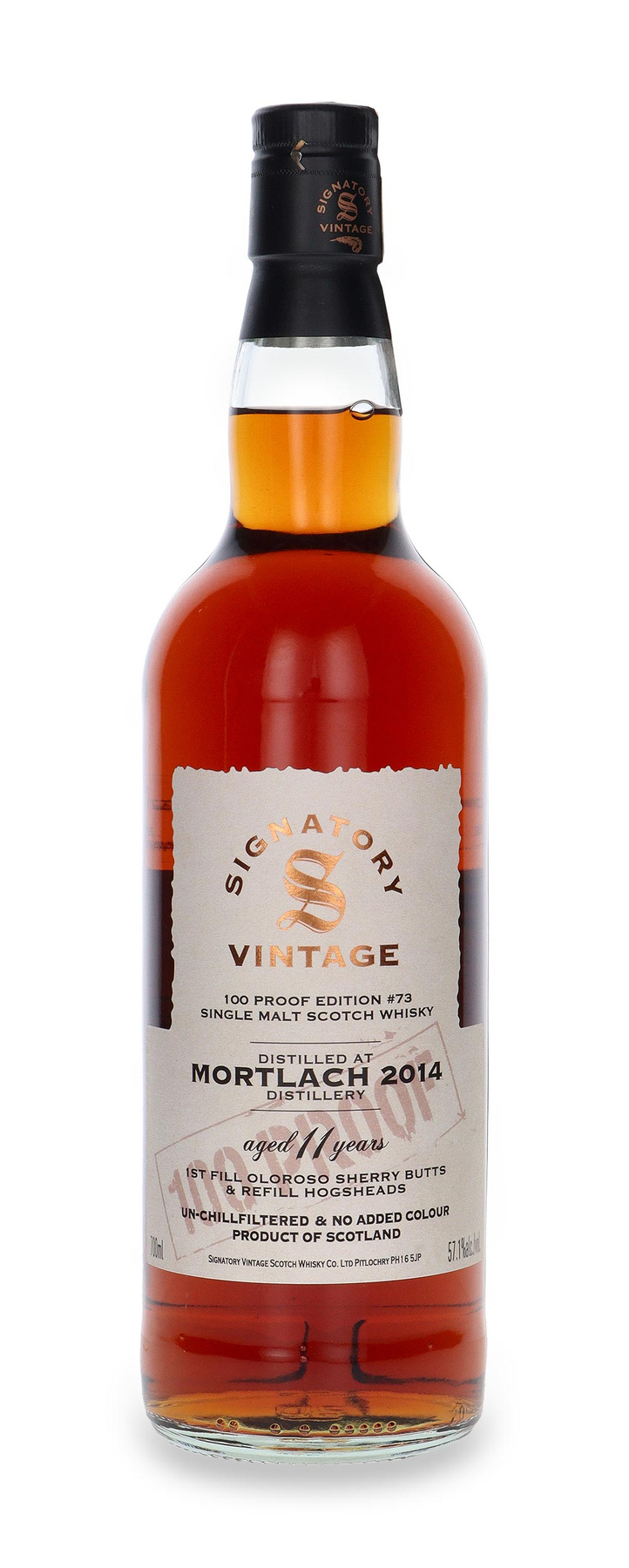Mortlach 11-letni 100 PROOF Edition # 73 Signatory Vintage / 57,1% / 0 ...