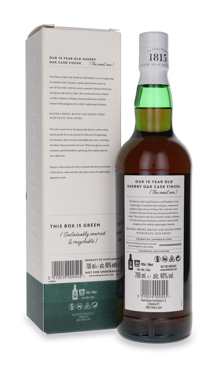 Laphroaig 10-letni Sherry Oak Finish /karton/ 48%/ 0,7l	