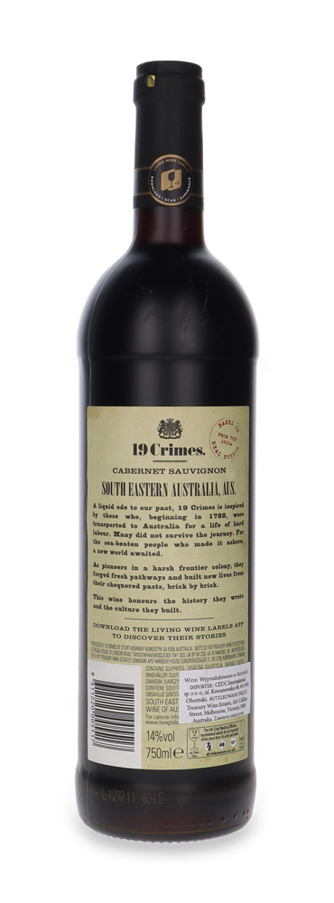 19 Crimes Cabernet Sauvignon 2020 / 14% / 0.75l