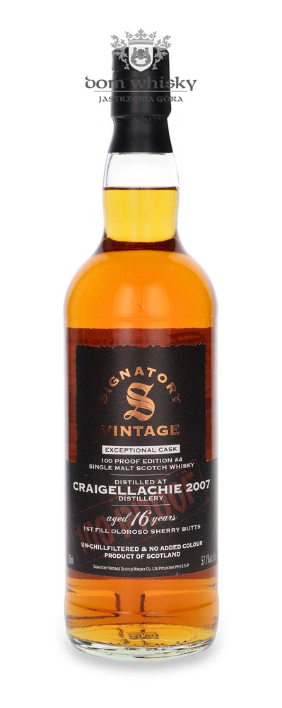Craigellachie 16-letni 100 PROOF Signatory Vintage / 57,1% / 0,7l